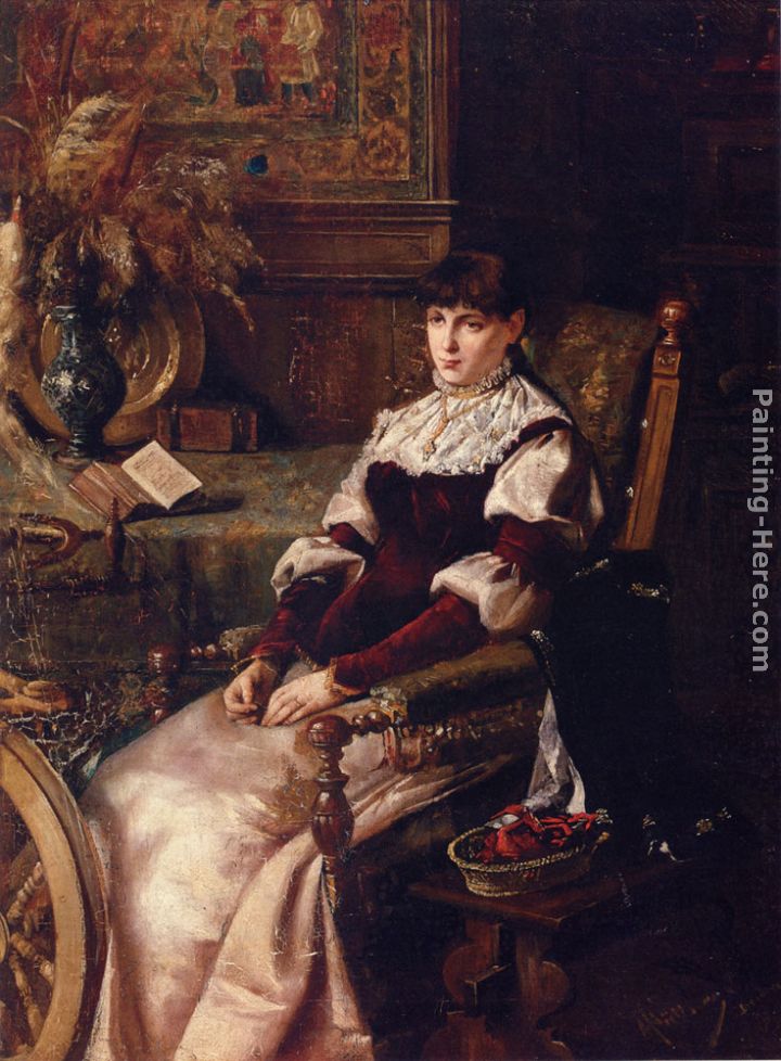 Lady With Spinning Wheel